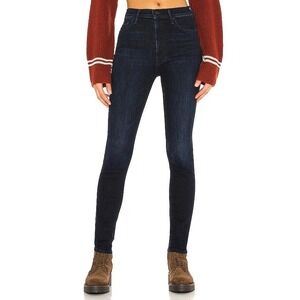 NWT MOTHER The Super Swooner Skinny Jeans Howling at Disco Dark Wash Denim 28